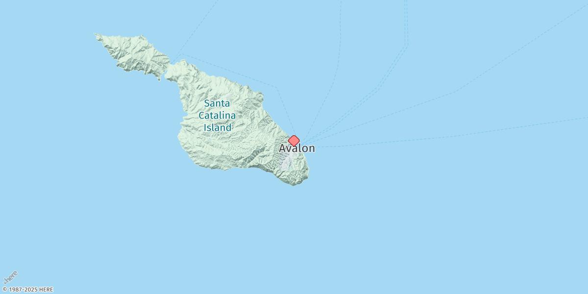Map of Avalon, Santa Catalina Island
