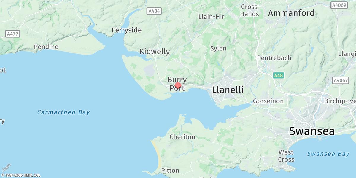 Map of Burry Port