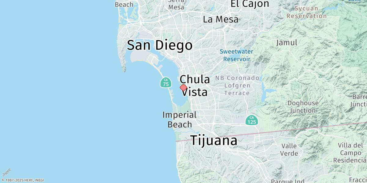 Map of South San Diego Bay