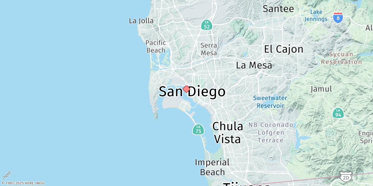 Map of San Diego (Broadway)