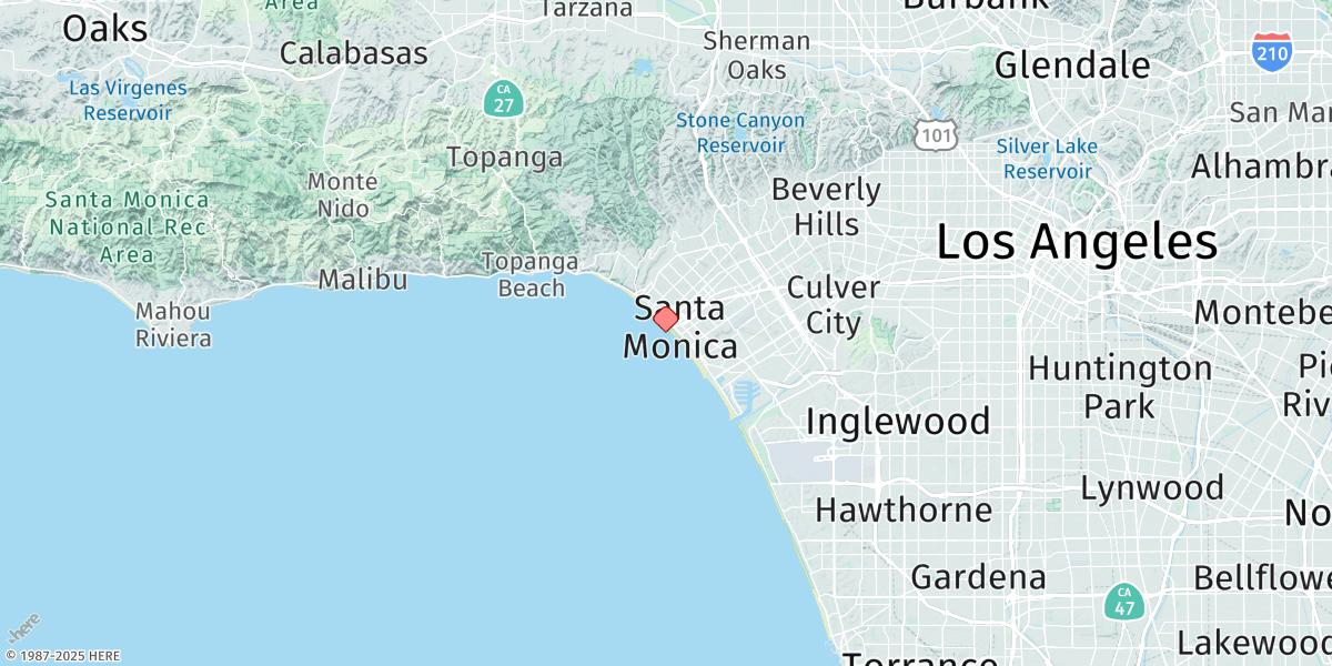 Map of Santa Monica, Municipal Pier