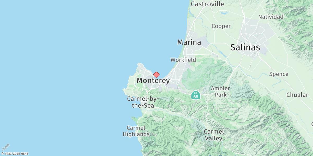 Map of Monterey, Monterey Bay
