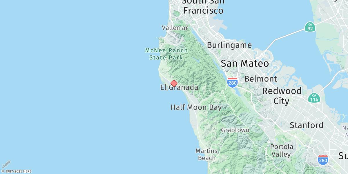 Map of Pillar Point Harbor, Half Moon Bay