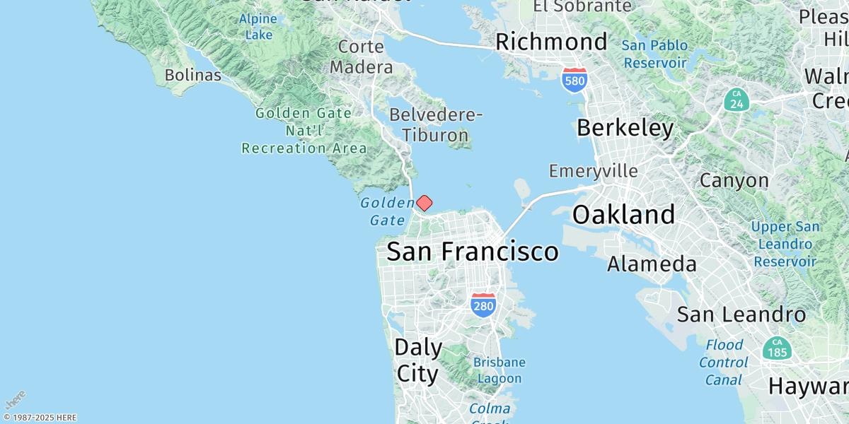 Map of San Francisco (Golden Gate)