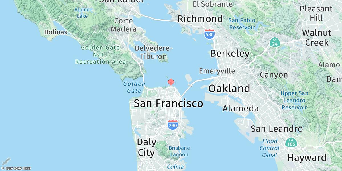 Map of San Francisco, North Point, Pier 41