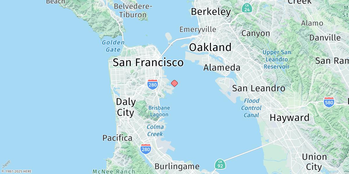 Map of Hunters Point