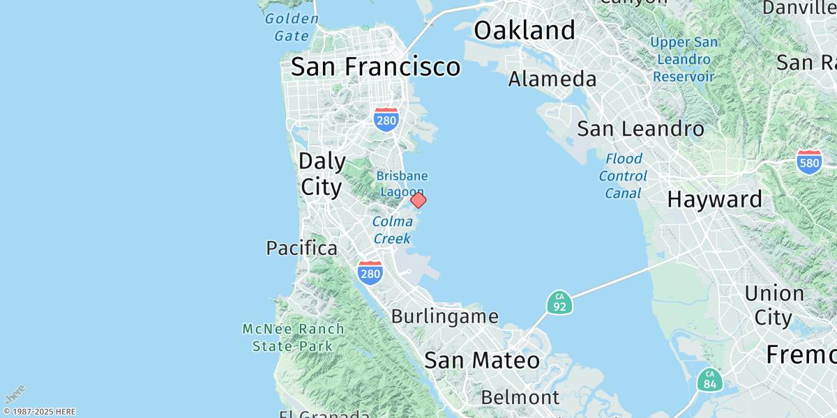 Map of Oyster Point Marina