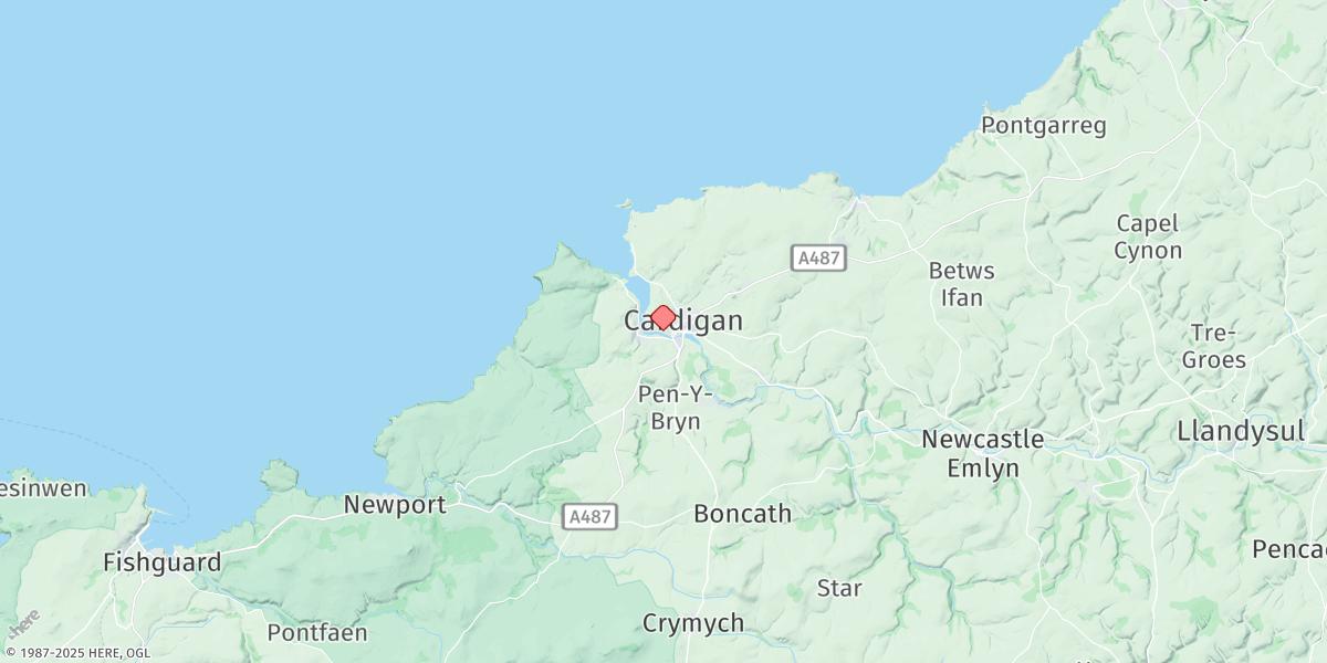 Map of Cardigan (Town)