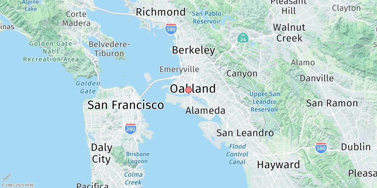 Map of Oakland Inner Harbor