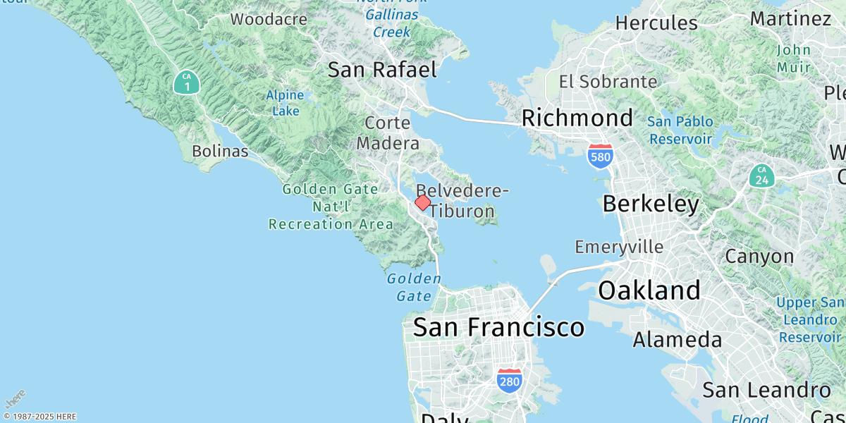Map of Sausalito, Corps Of Engineers Dock