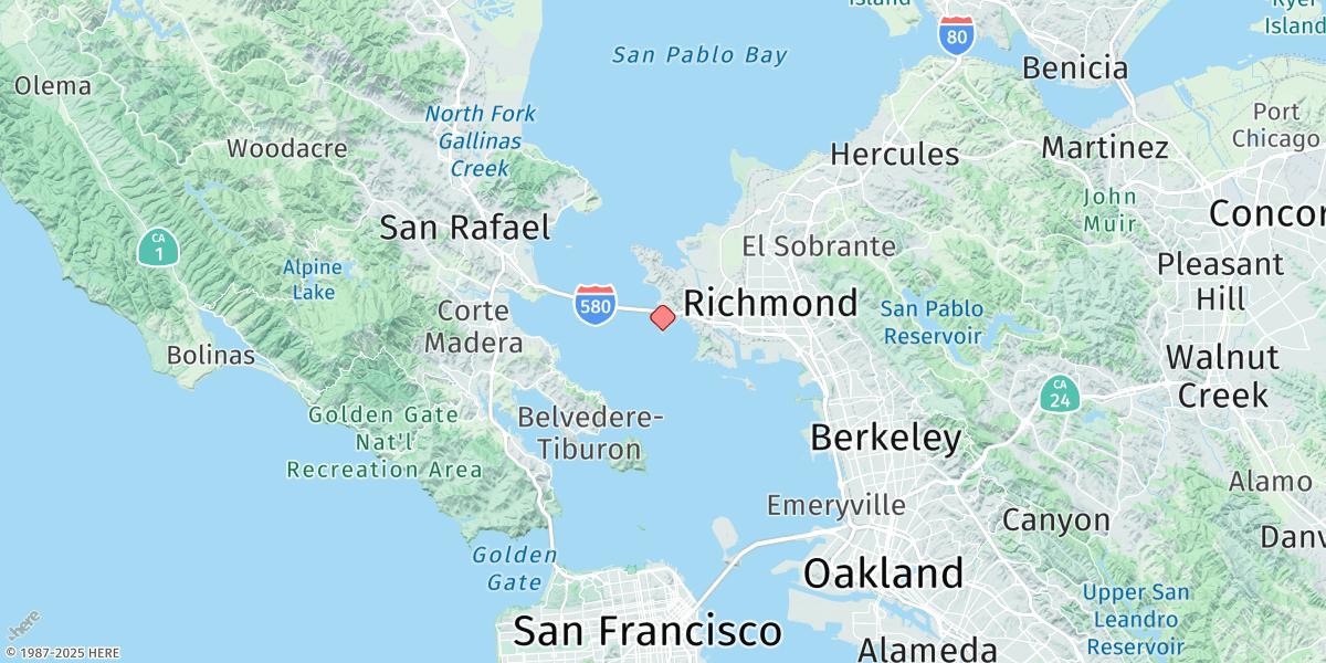 Map of Chevron Oil Company Pier, Richmond