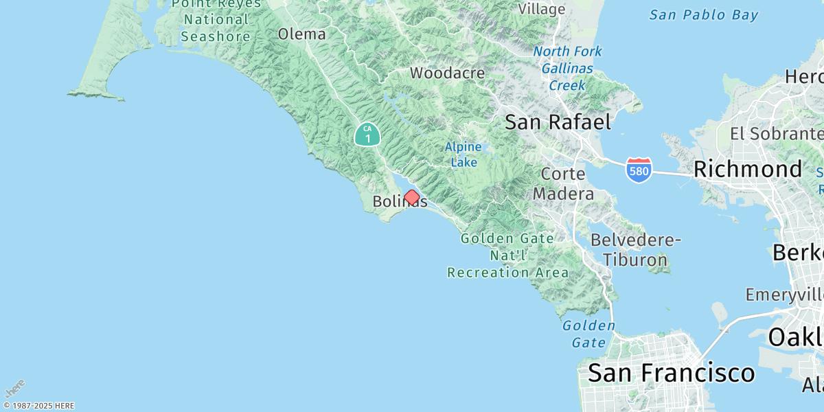 Map of Bolinas Lagoon