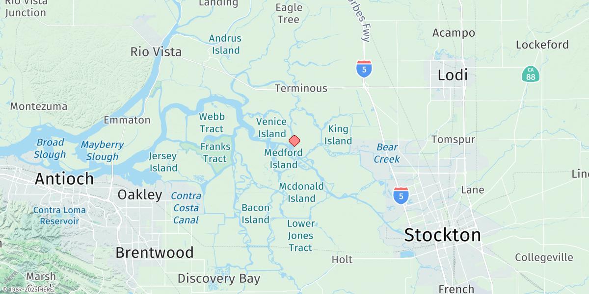 Map of Wards Island, Little Connection Slough