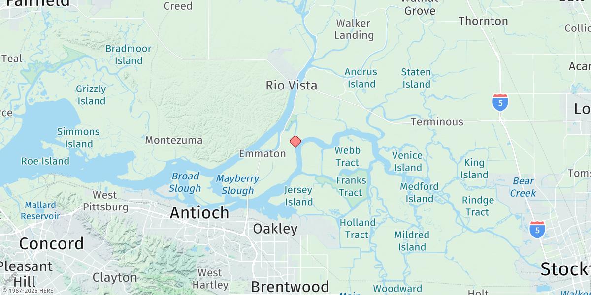 Map of Threemile Slough Entrance