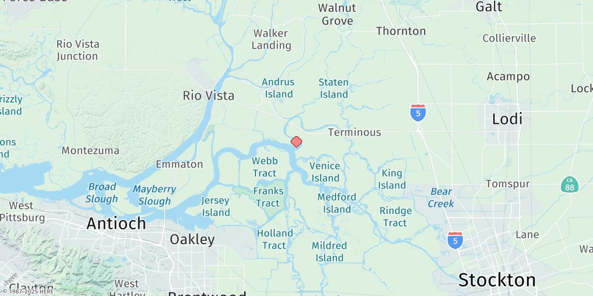 Map of Korths Harbor, San Joaquin River