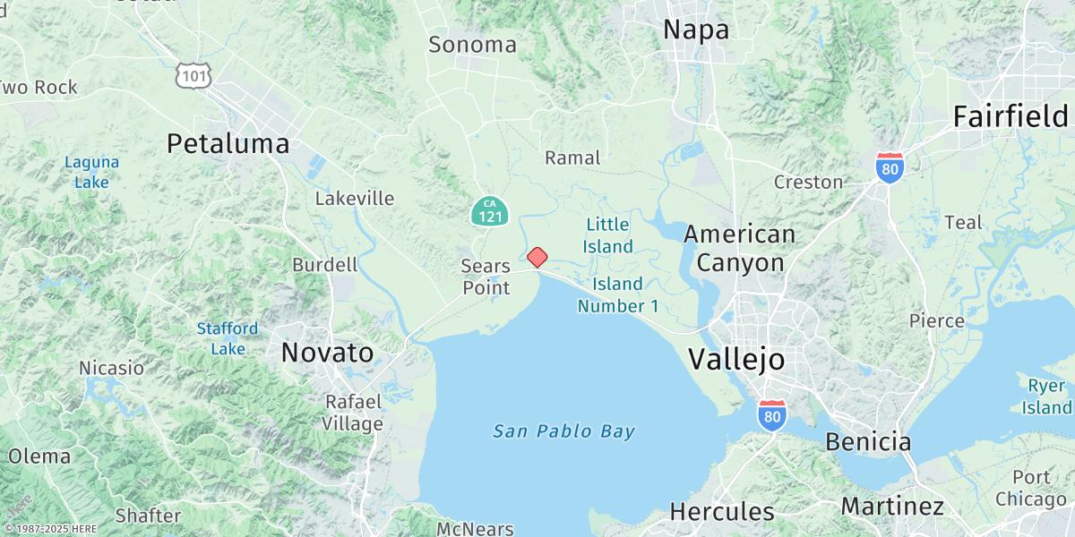 Map of Sonoma Creek