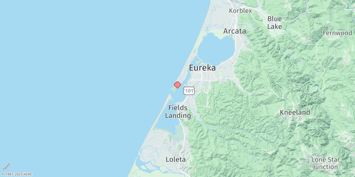 Map of Humboldt Bay (North Spit)
