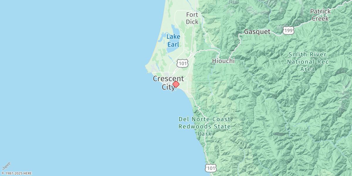 Map of Crescent City