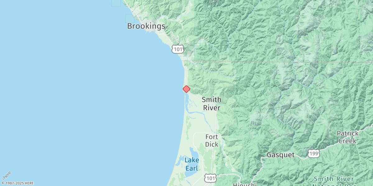 Map of Pyramid Point, Smith River