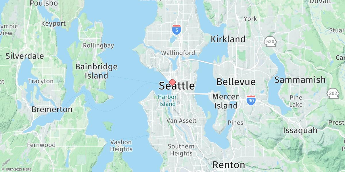 Map of Seattle (Madison St.), Elliott Bay