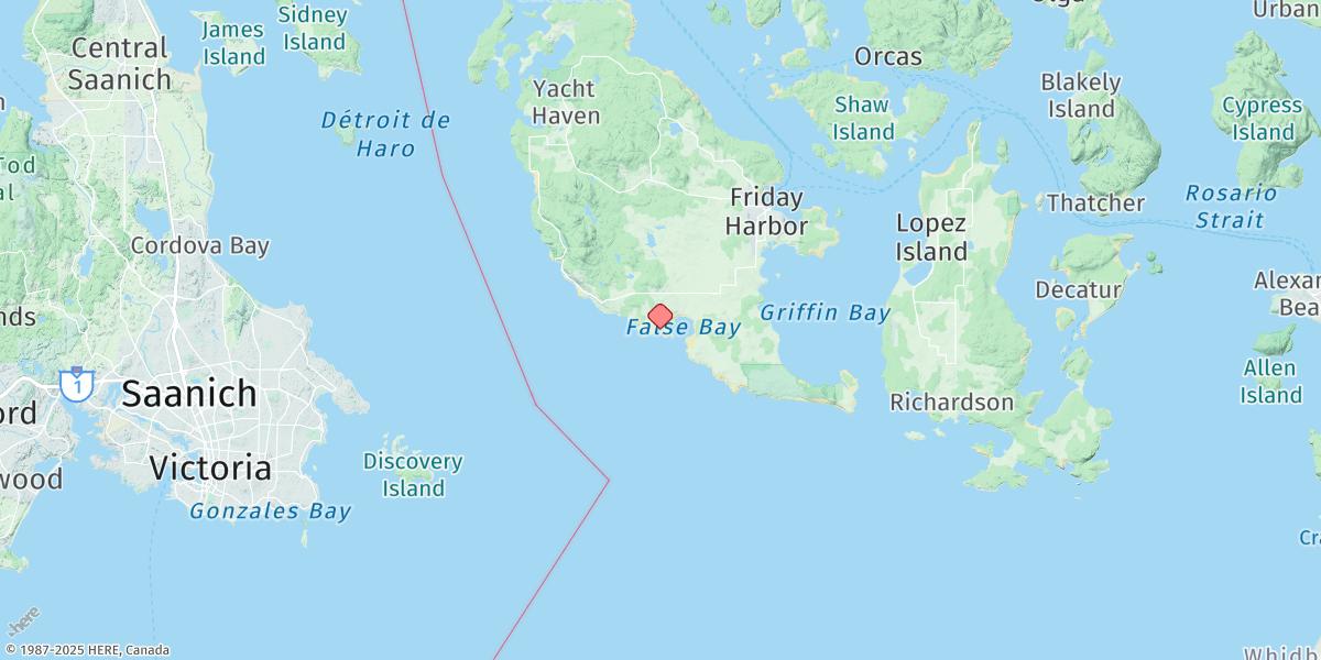 Map of Kanaka Bay, San Juan Island