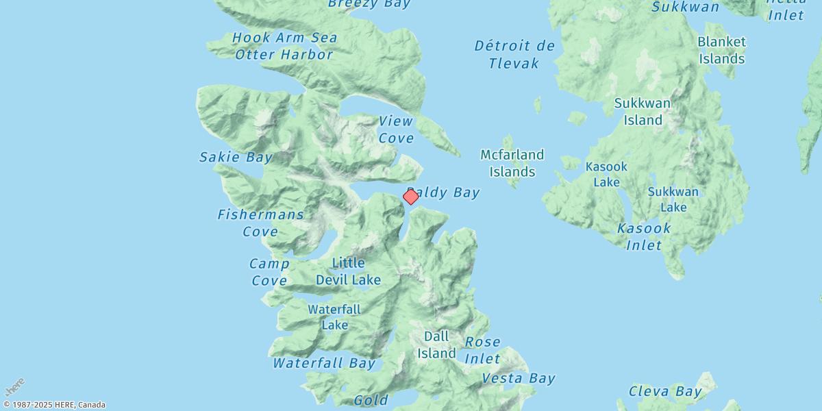 Map of Windy Cove Entrance