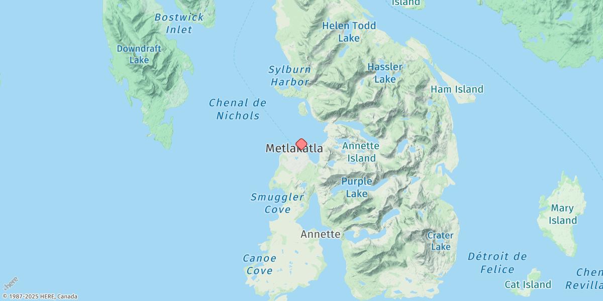 Map of Metlakatla, Port Chester