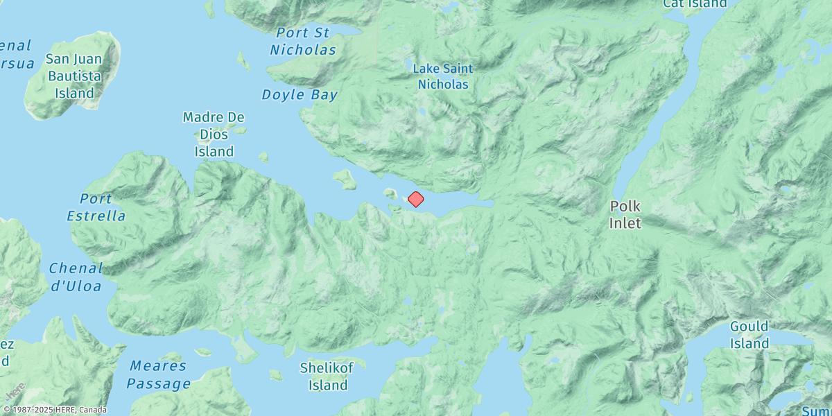 Map of Trocadero Bay