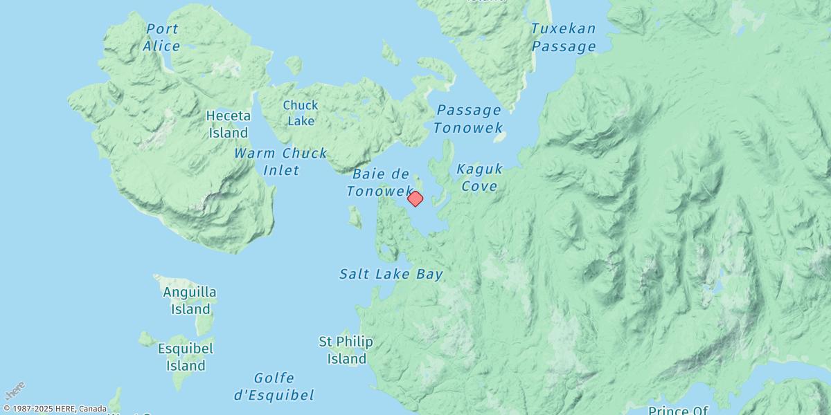 Map of Nossuk Bay, Tonowek Bay