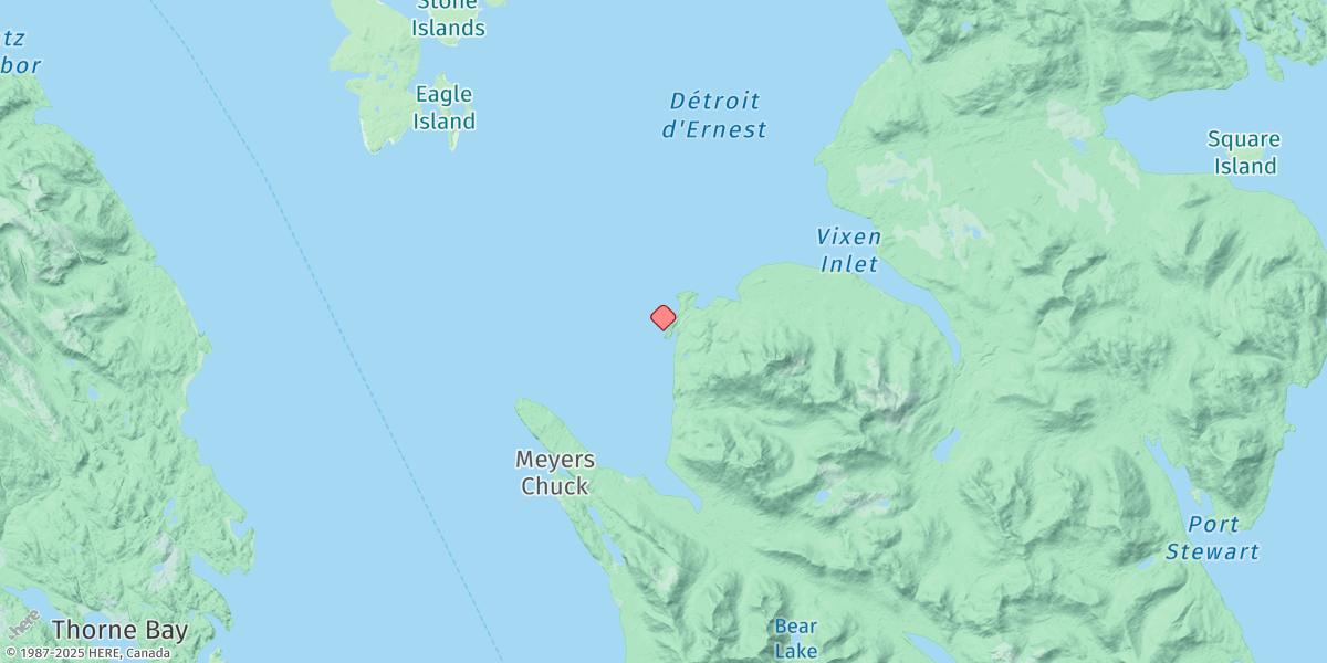 Map of Magnetic Point, Union Bay, Earnest Sound
