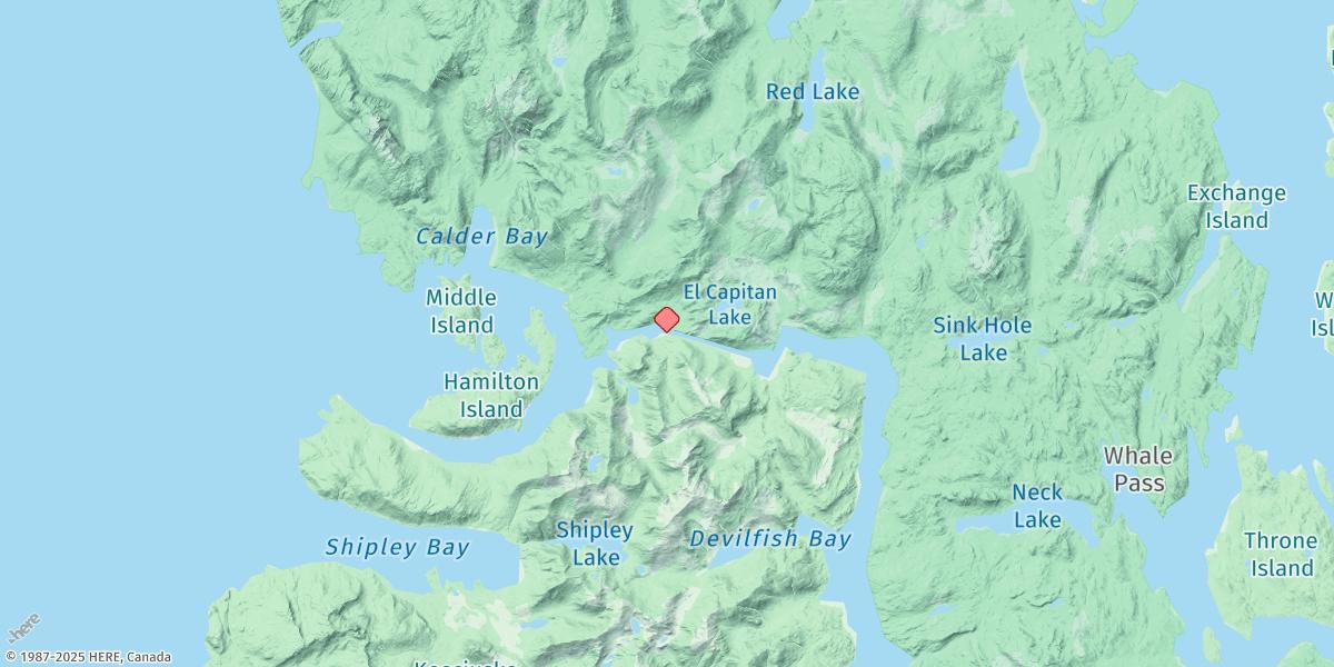 Map of El Capitan Passage, Dry Pass