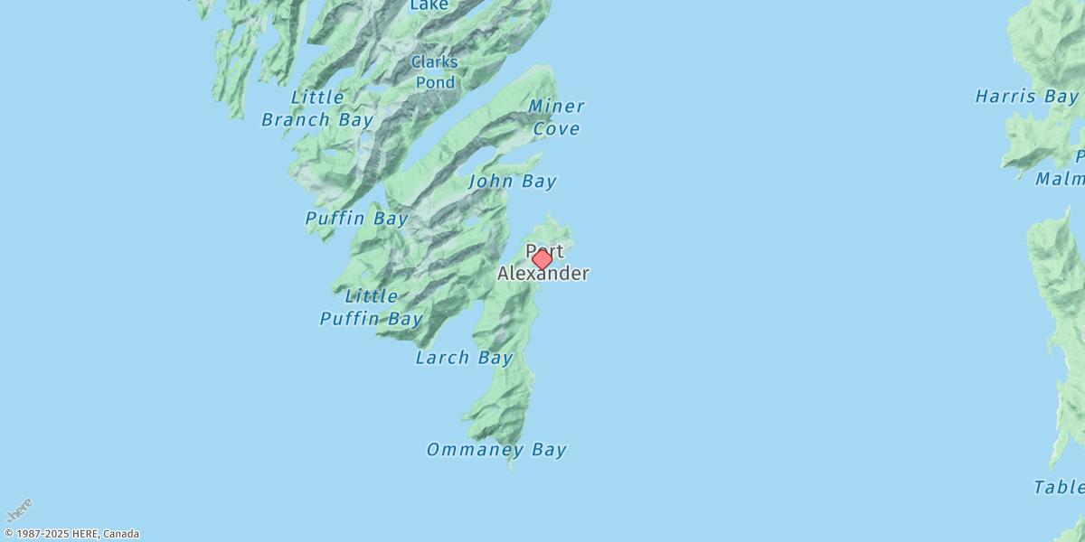 Map of Port Alexander, Baranof Island