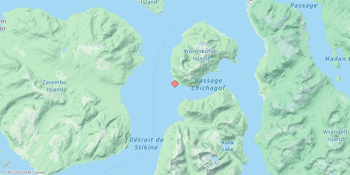 Map of Reef Point, Stikine Strait