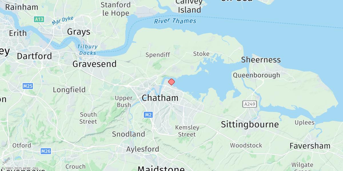 Map of Chatham (Lock Approaches)