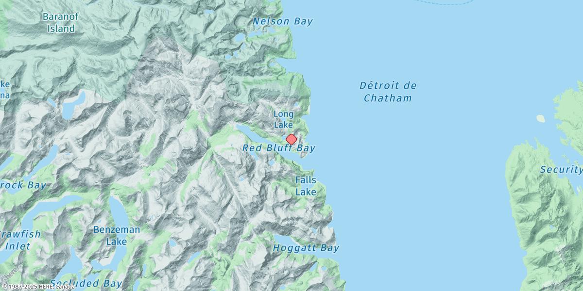 Map of Red Bluff Bay