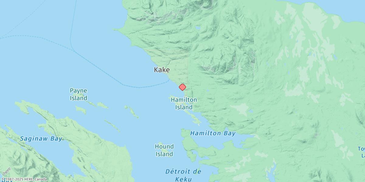 Map of Kake Harbor, Keku Strait