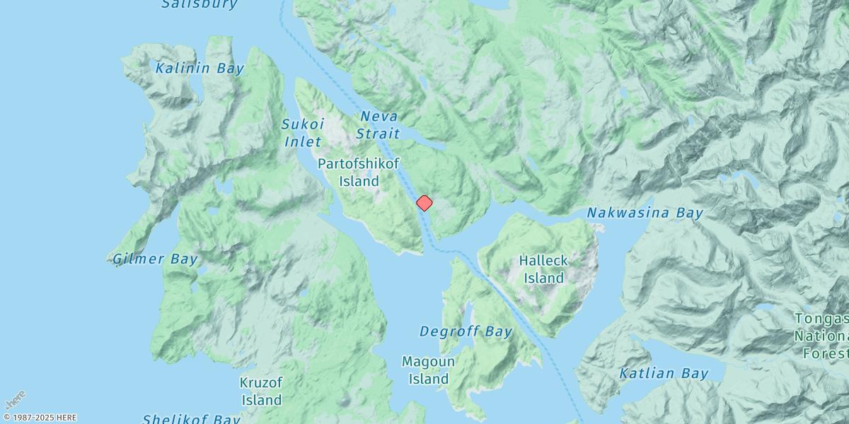 Map of Whitestone Narrows, Neva Strait