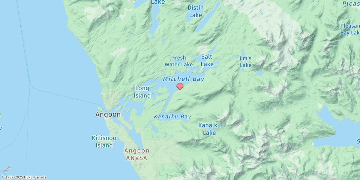 Map of Target Island, Mitchell Bay