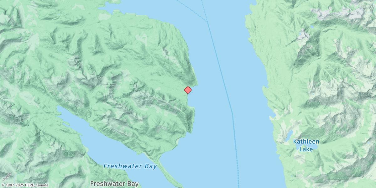 Map of False Bay, Chatham Strait
