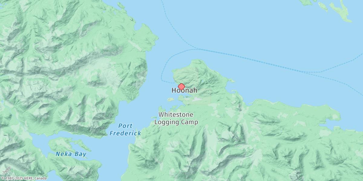 Map of Hoonah, Port Fredrick