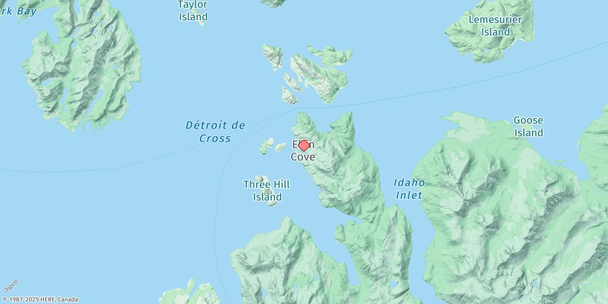 Map of Elfin Cove, Port Althorp