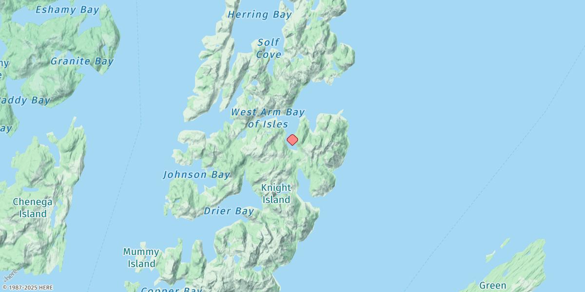 Map of Bay Of Isles, South Arm