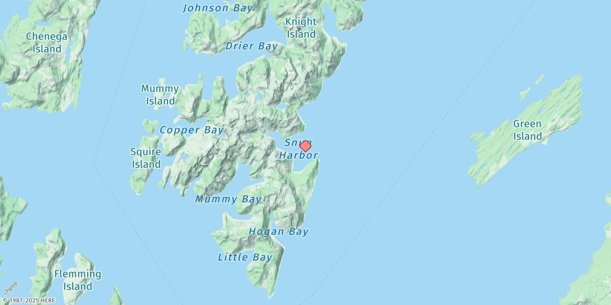 Map of Snug Harbor, Knight Island