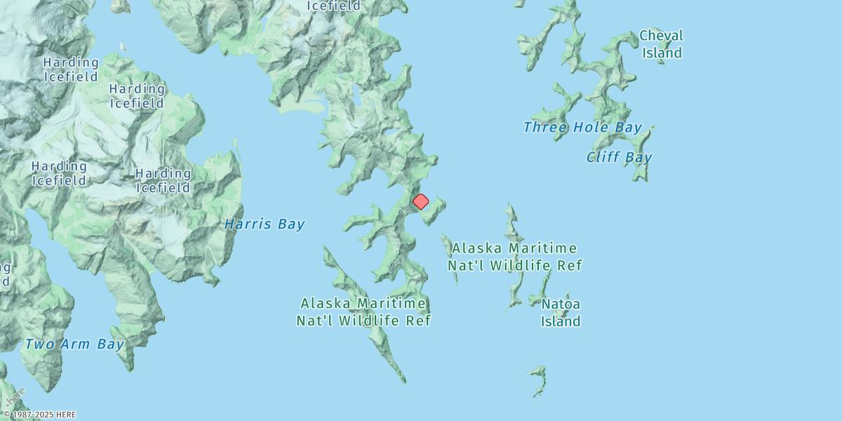 Map of Camp Cove, Aialik Bay