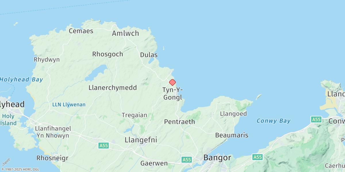 Map of Moelfre
