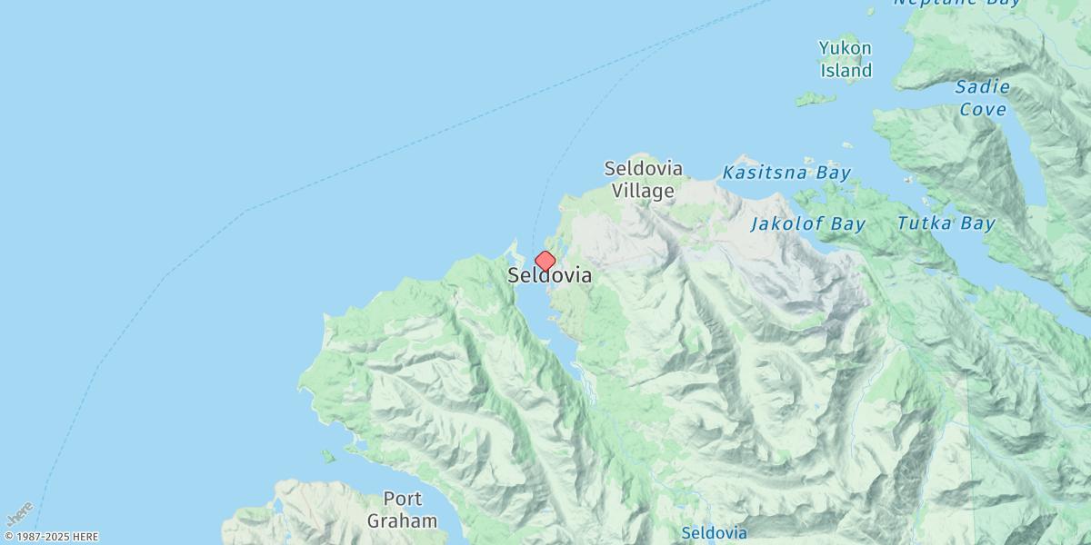 Map of Seldovia, Kachemak Bay
