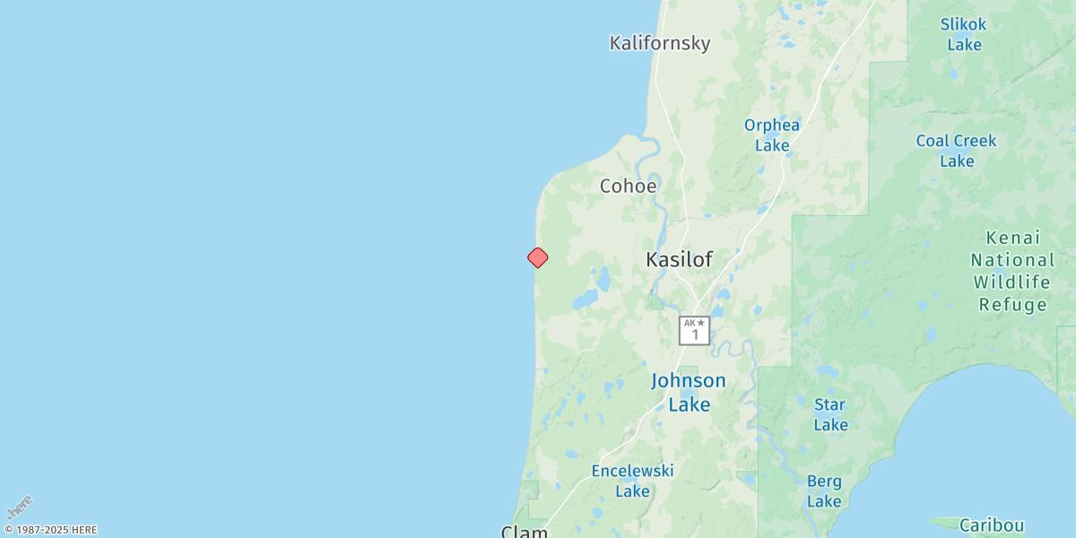 Map of Cape Kasilof