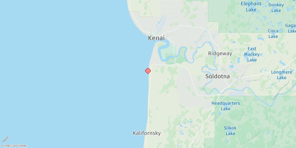 Map of Chinulna Point, Cook Inlet