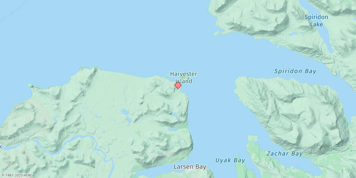 Map of Uyak, Uyak Bay