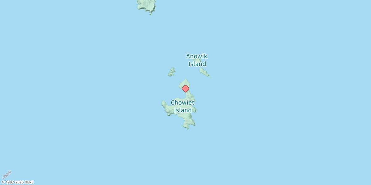 Map of Chowiet Island, Semidi Island